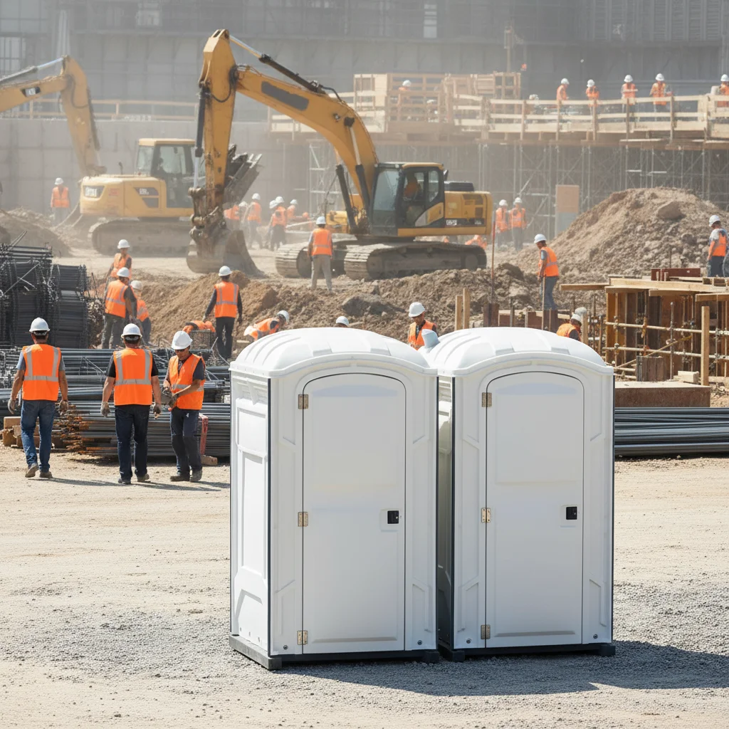 Construction site portable restroom