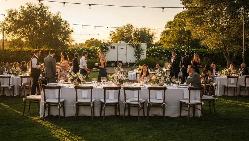 Wedding luxury restroom trailer